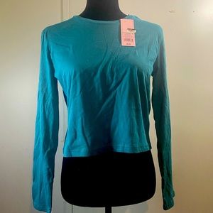 Women's Long Sleeve T-Shirt - Wild Fable Blue